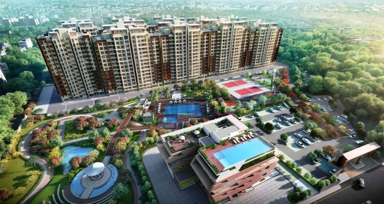 Aerial project view of Mahaveer Ranches